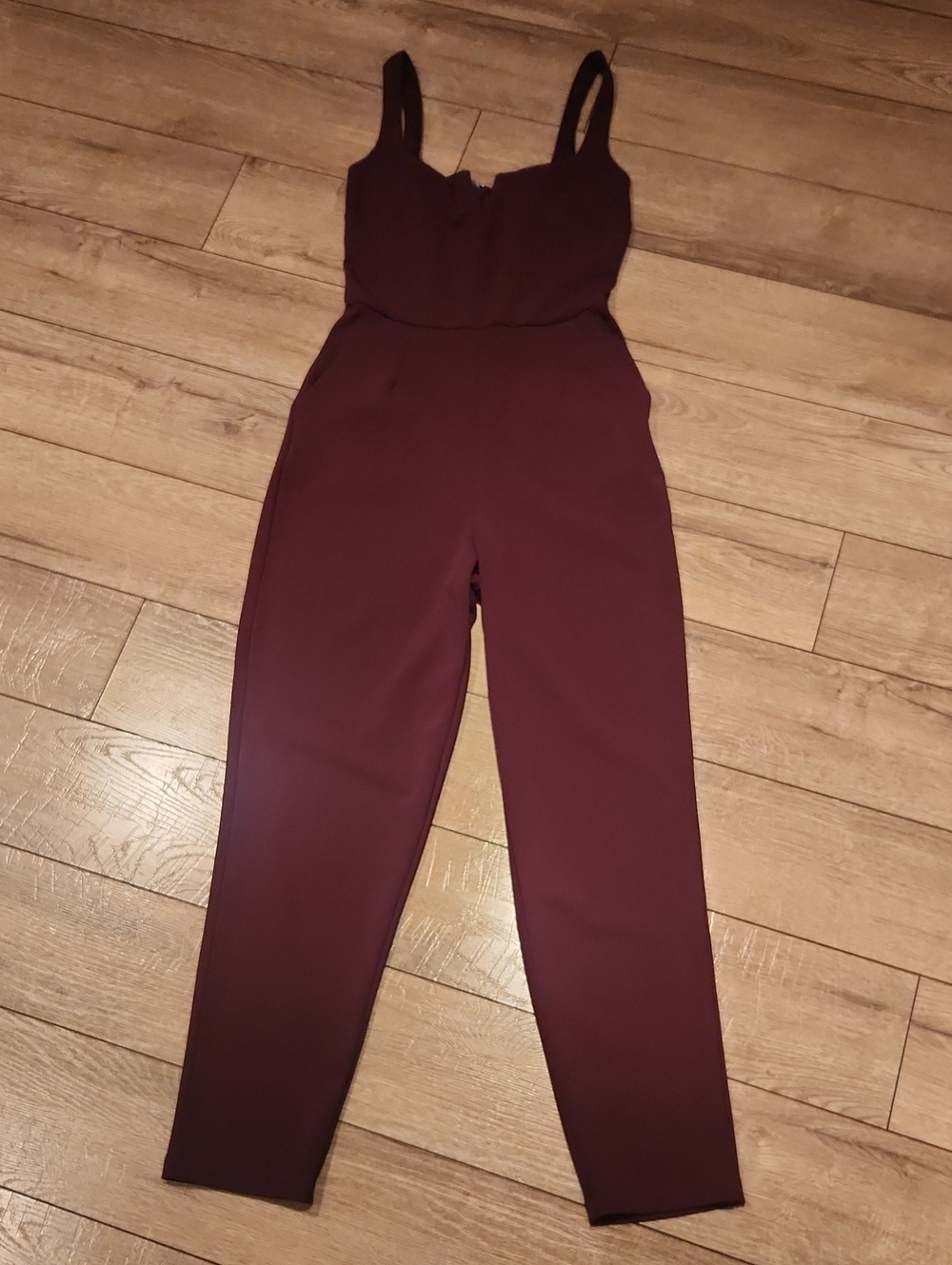 Dynamite Burgundy Jumpsuit
